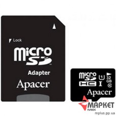 Карта пам'яті Apacer microSDHC 32 Gb UHS-I + SD