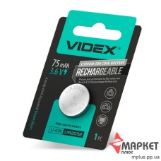 Акумулятор дисковий LIR2032H 75 mAh Videx