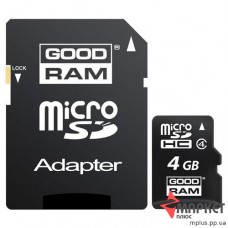 Карта пам'яті Goodram MicroSDHC 4 Gb C4 + SD