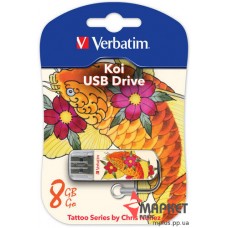 USB Флешка Verbatim StoreNGo 8 Gb Mini Tattoo Koi